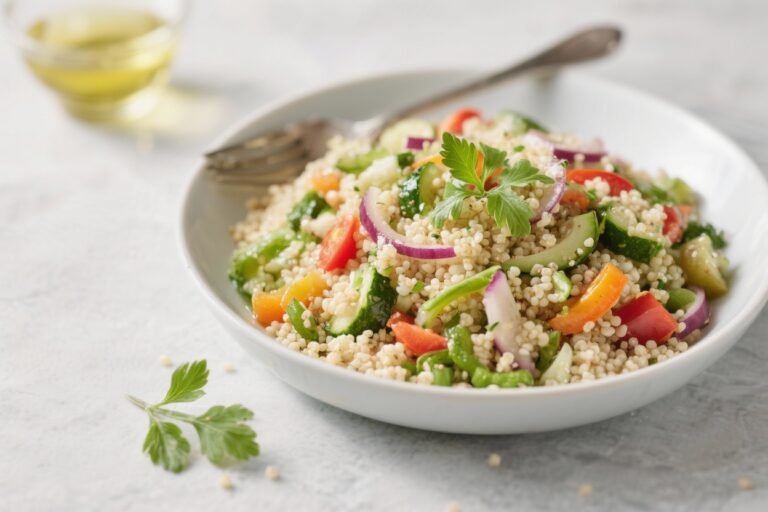 Light Spring Couscous Salad With Vegetables and Olive Oil – Fresh, Simple, and Satisfying