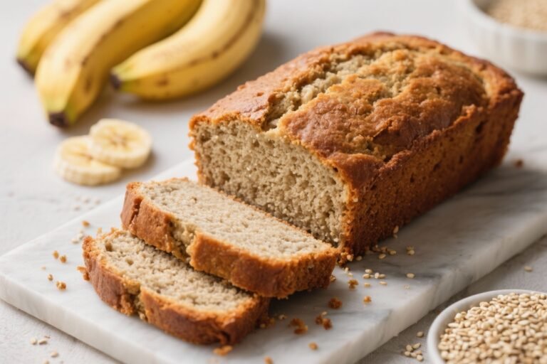 High-Protein Banana Bread With Quinoa Flour – A Soft, Nutty, Satisfying Loaf