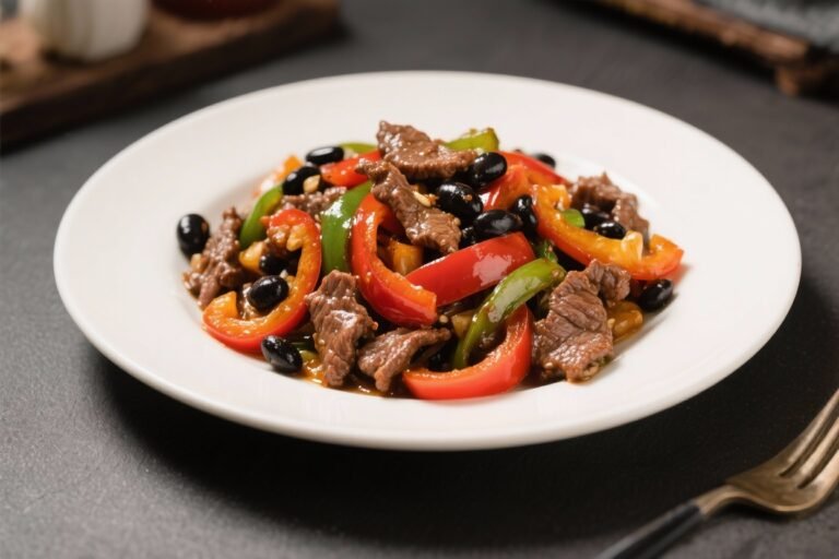 Lean Beef, Bell Pepper & Black Bean Stir Fry – Fast, Colorful, and Satisfying