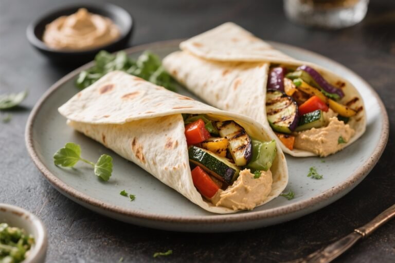 Mediterranean Grilled Veggie Wraps With Hummus – Fresh, Flavorful, and Satisfying