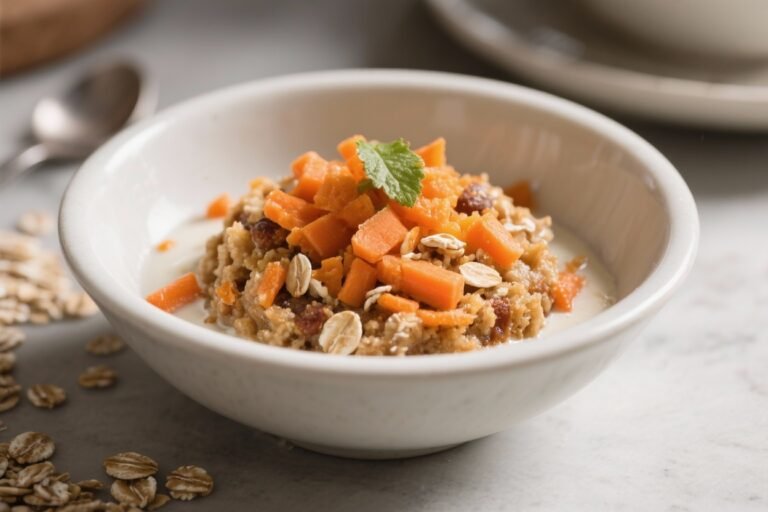 High-Protein Carrot Cake Oat Bowl – Cozy Flavor, Big Nutrition