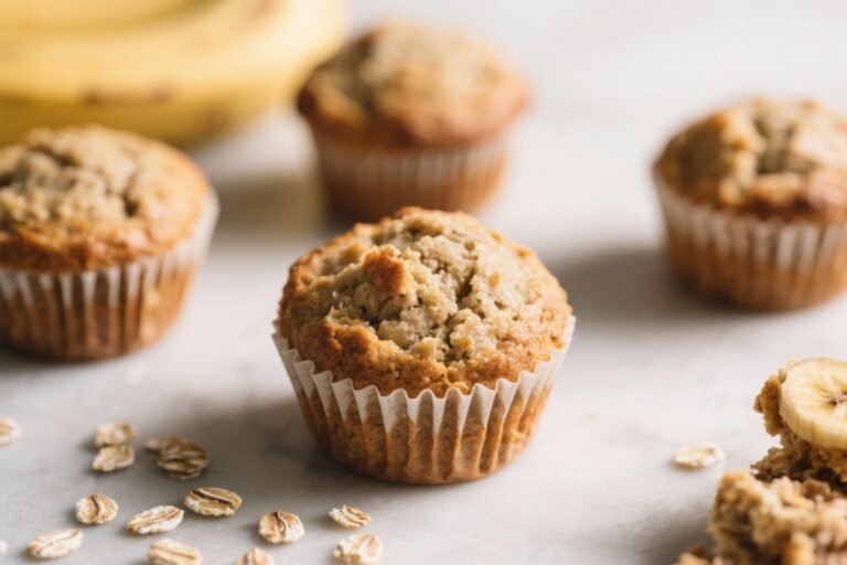 Sourdough Discard Banana Oat Muffins – Cozy, Moist, and Perfect for Breakfast