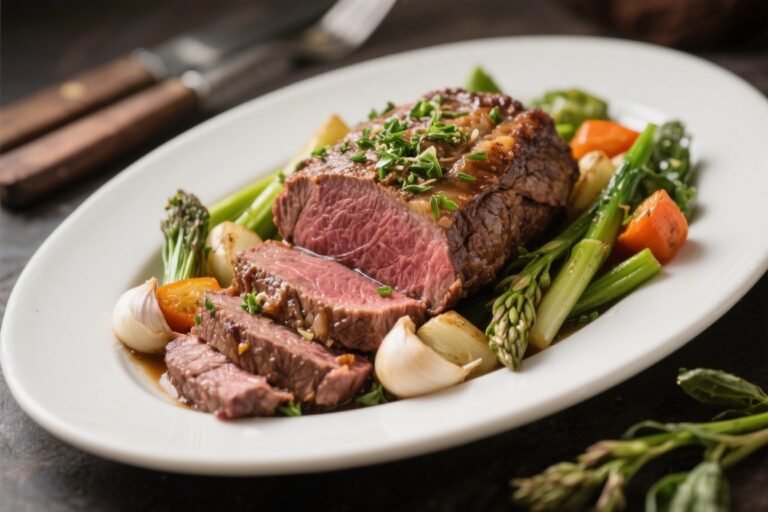 Garlic Herb Beef Roast With Spring Vegetables – A Cozy, Flavor-Packed Dinner