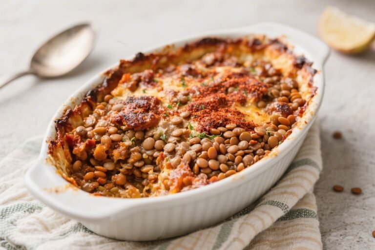 High Protein Smoky Paprika Lentil Bake – Comforting, Simple, and Satisfying