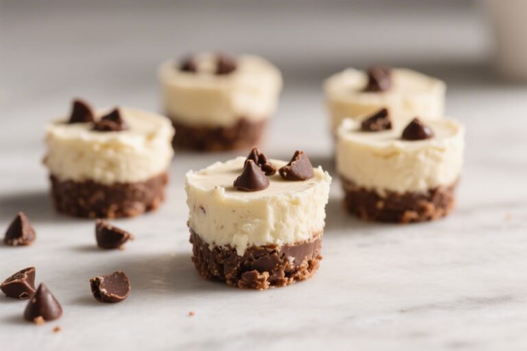 No-Bake Chocolate Chip Protein Cheesecake Bites – Creamy, Easy, and Satisfying