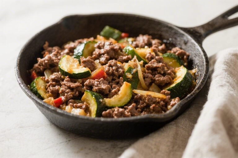Ground Beef & Zucchini Skillet – A Fast, Flavorful One-Pan Dinner