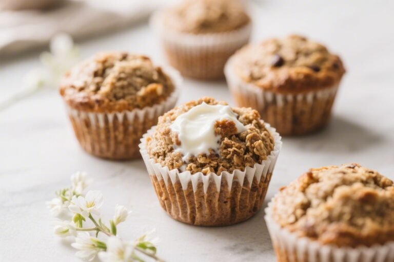Bran & Greek Yogurt Spring Muffins – Light, Wholesome, and Bright