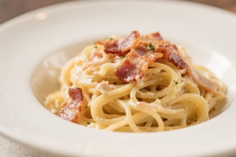 Spaghetti Carbonara With Crispy Bacon – Comforting, Creamy, and Fast