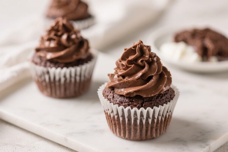 High-Protein Chocolate Greek Yogurt Cupcakes – Light, Moist, and Satisfying