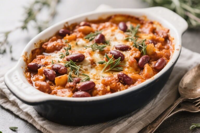 High Protein Italian Herb Bean Casserole – Cozy, Flavor-Packed, and Weeknight Easy