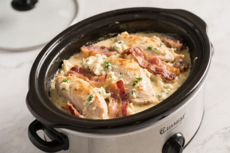 Crockpot Cream Cheese Chicken & Bacon – Cozy, Creamy, and Crowd-Pleasing