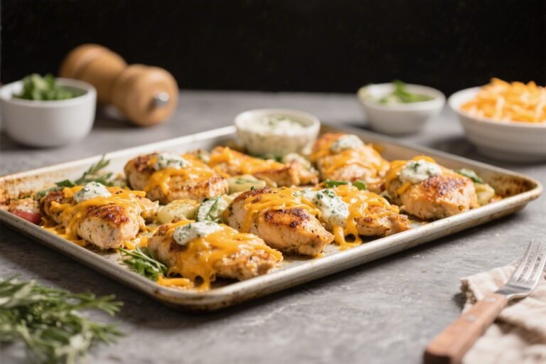 Cheddar Ranch Chicken Sheet Pan Dinner – Easy, Comforting, and Weeknight-Friendly