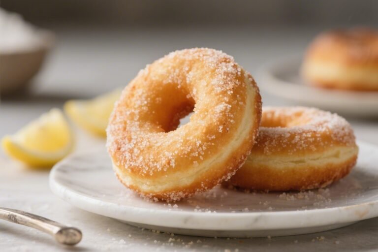 Sourdough Discard Lemon Sugar Donuts – Bright, Soft, and Baked