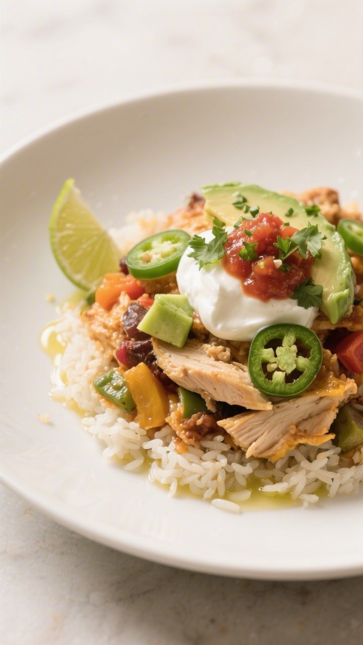 Final plated dish, restaurant-quality presentation: A generous scoop of the casserole plated in a wi