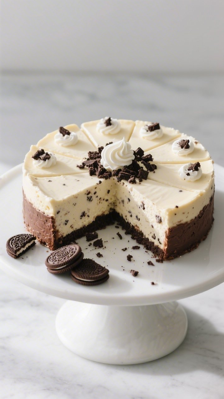 Final presentation (tasty top view): Overhead, bakery-style scene of the fully chilled and unmolded 