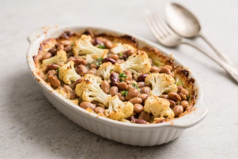 High Protein Bean and Cauliflower Bake – A Satisfying, Simple Weeknight Meal