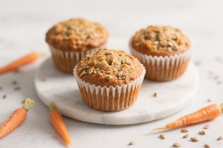 Flaxseed Meal Carrot Muffins – Soft, Nutty, and Naturally Wholesome