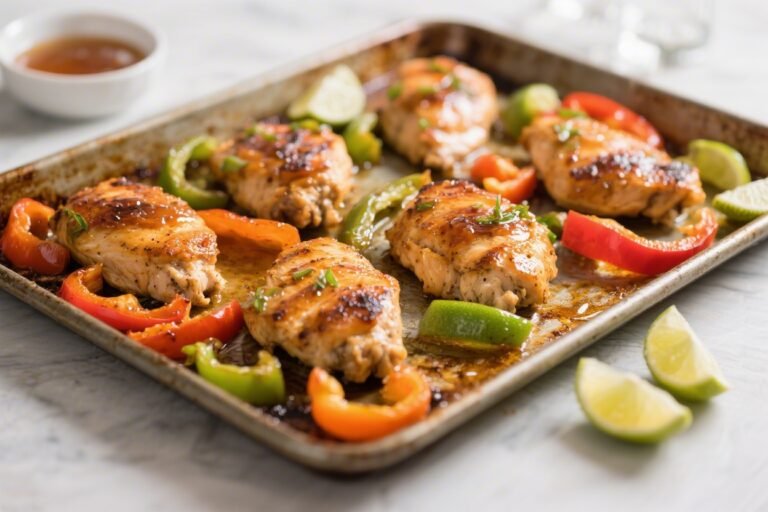 Sheet Pan Honey Lime Chicken with Sweet Peppers – Bright, Easy, and Weeknight-Friendly