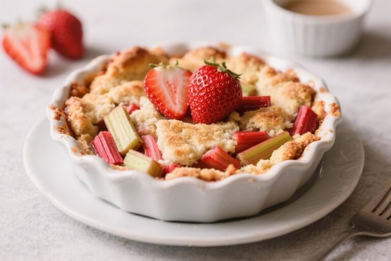 Strawberry Rhubarb Cobbler – A Bright, Comforting Classic