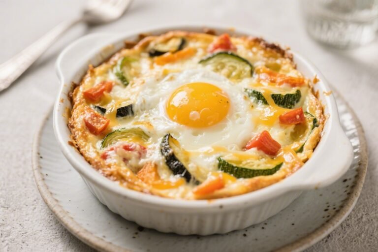 Healthy High-Protein Veggie Cheese Egg Bake – Easy, Satisfying, and Meal-Prep Friendly