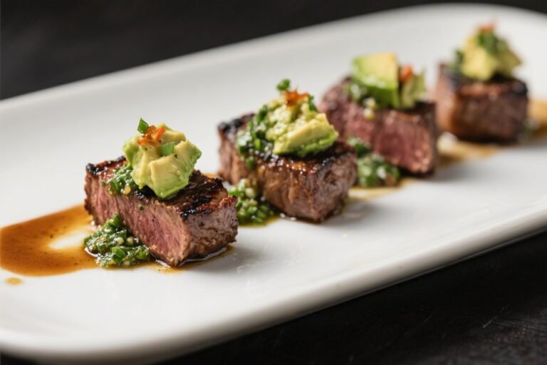 Grilled Steak Bites with Avocado Chimichurri – Fast, Flavorful, Crowd-Pleasing