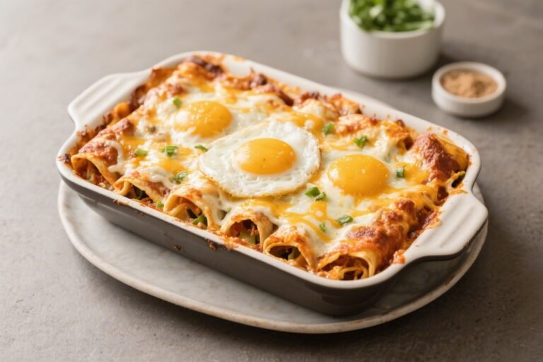 Cheesy Breakfast Enchilada Bake – A Cozy, Crowd-Pleasing Morning Meal