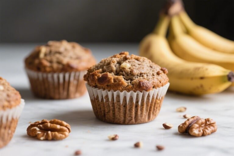 Buckwheat Banana Walnut Muffins – Hearty, Nutty, and Naturally Sweet