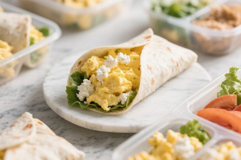 Cottage Cheese Scrambled Egg Wrap Meal Prep – Protein-Packed Breakfast You Can Grab and Go