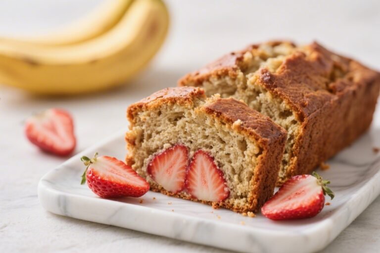 Strawberry Protein Banana Bread – A Soft, Fruity, High-Protein Treat