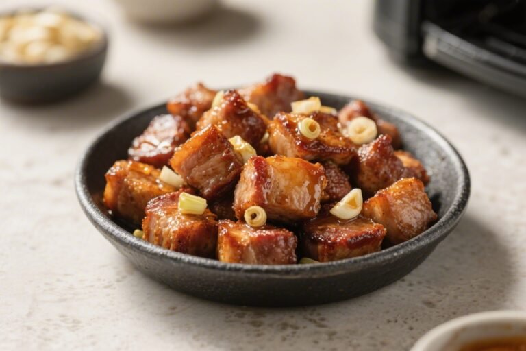 Air Fryer Honey Garlic Pork Bites – Crispy, Sticky, and Ready Fast