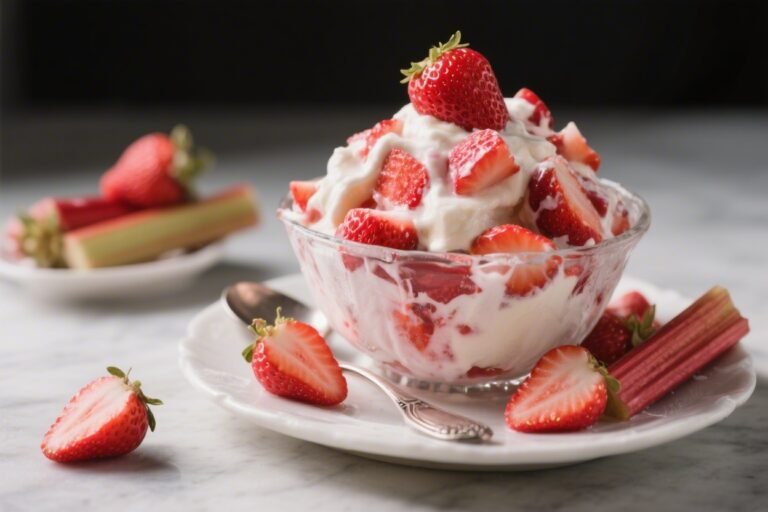 Strawberry Rhubarb Frozen Dump Dessert – A Sweet-Tart No-Bake Treat