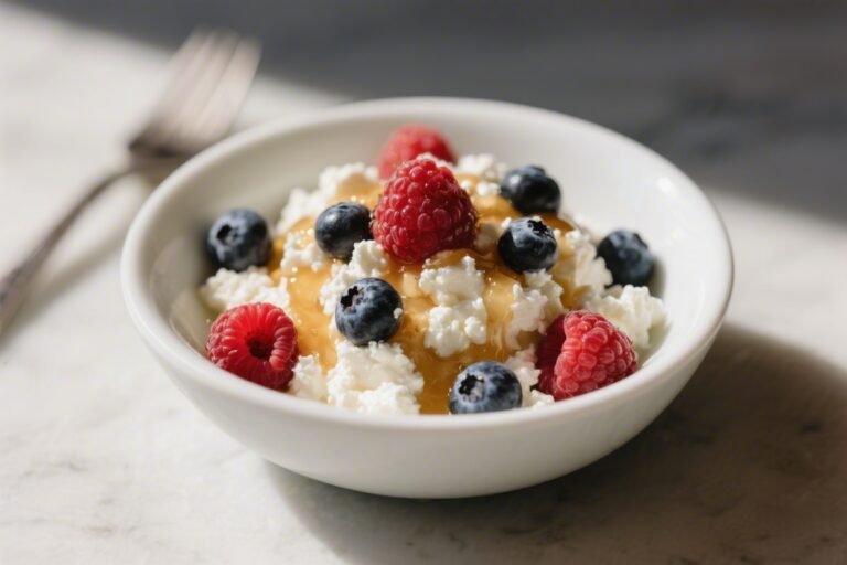 Cottage Cheese Honey Berry Snack Bowl – Quick, Creamy, and Satisfying