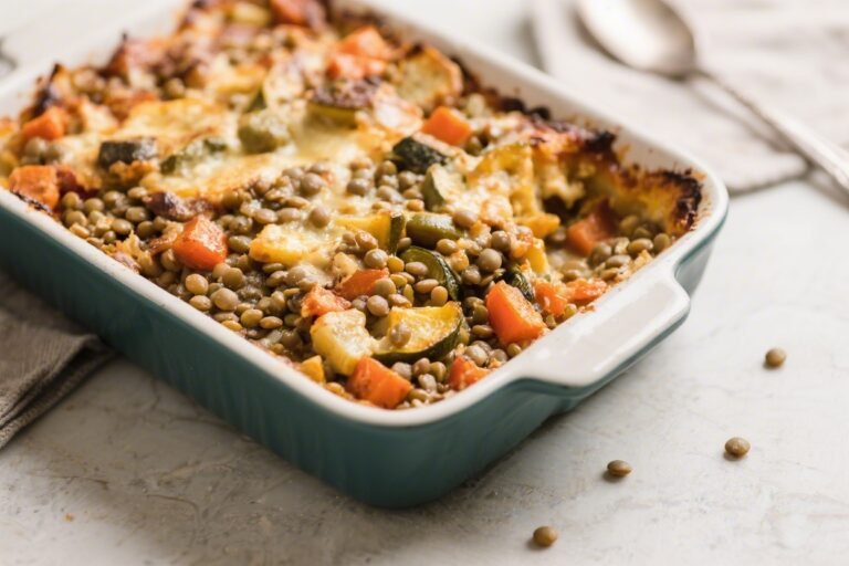 Healthy Dump & Bake Lentil Vegetable Casserole – Easy, Cozy, and Nourishing
