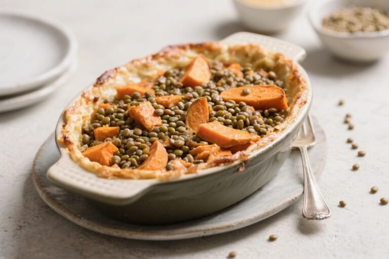 High Protein Lentil and Sweet Potato Bake – Cozy, Nutritious, and Satisfying