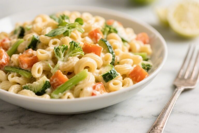 Spring Veggie Mac & Cheese (Lightened Up) – Creamy, Bright, and Weeknight-Friendly