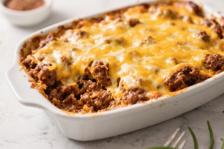 Cheesy Sloppy Joe Casserole – A Cozy, Crowd-Pleasing Dinner