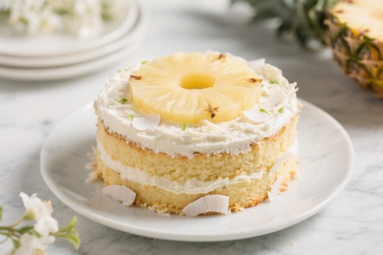 Pineapple Coconut Spring Cake – Bright, Moist, and Perfect for Celebrations