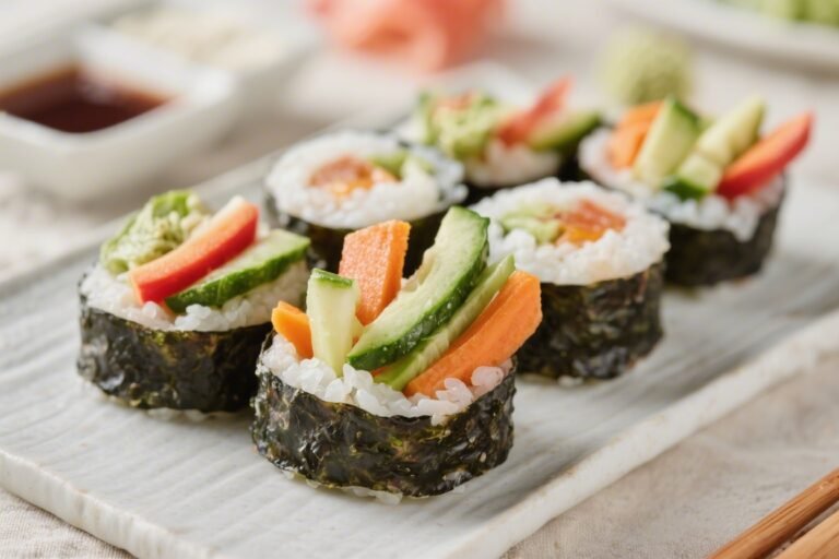 Vegan Veggie Sushi Rolls – Fresh, Colorful, and Simple