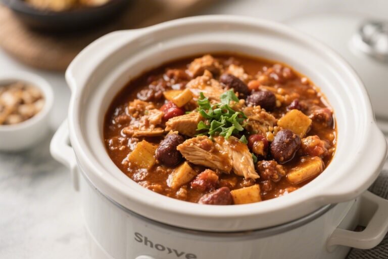 Slow Cooker Honey BBQ Chicken Chili – Sweet, Smoky, and Comforting