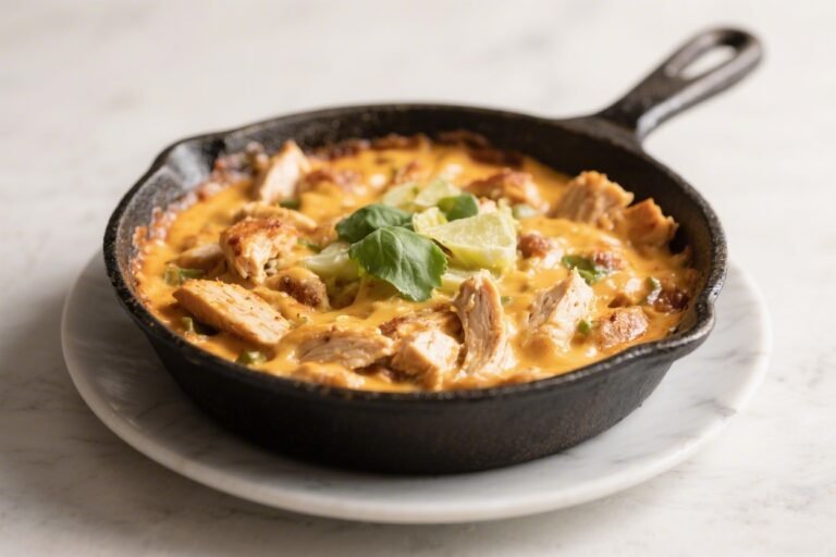 High Protein Chicken Queso Skillet – Fast, Flavorful, and Satisfying