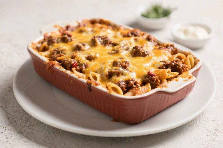 Cheesy Beef Chili Pasta Bake – Comfort Food With A Kick