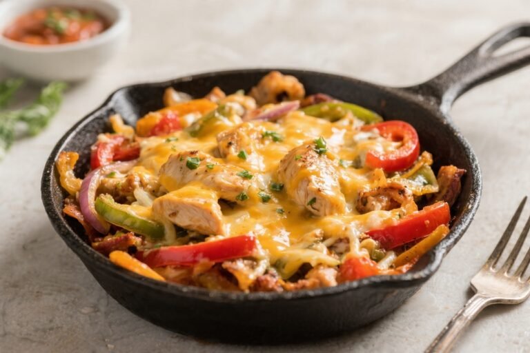 Cheesy Chicken Fajita Skillet (Easy Summer Dinner) – One-Pan Flavor You’ll Love