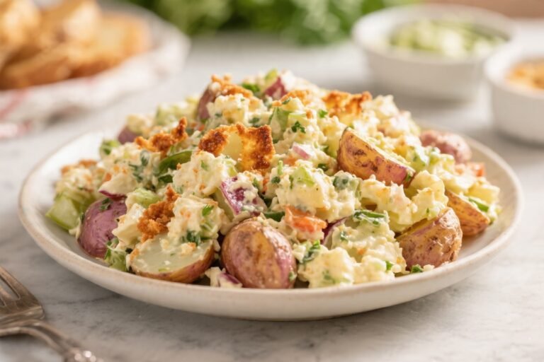 Crispy Smashed Potato Salad (Easy Summer BBQ Side) – Crunchy, Creamy, and Crowd-Pleasing