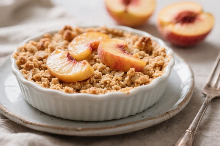 Baked Peach Crisp (Easy Summer Dessert Recipe) – Simple, Juicy, and Comforting