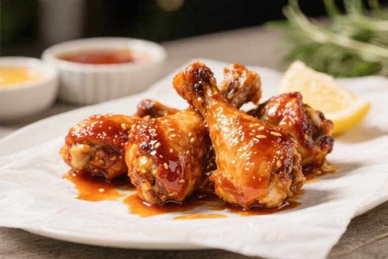 Hot Honey BBQ Chicken Drumsticks (Easy Summer Grill Recipe) – Sweet, Spicy, and Crowd-Pleasing