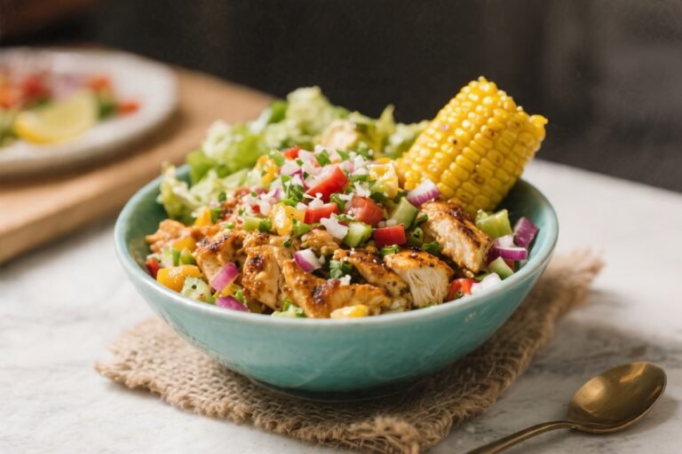 Street Corn Chicken Summer Bowl – Fresh, Zesty, and Weeknight-Friendly