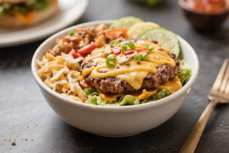 High Protein Big Mac Bowl – A Lighter Take on a Fast-Food Favorite